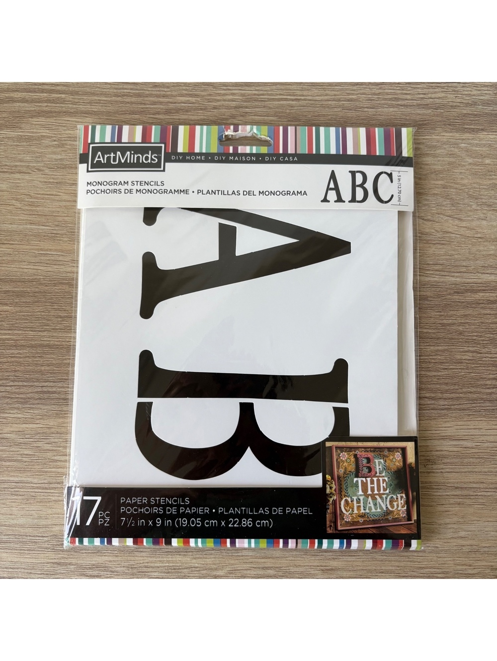ArtMinds DIY Monogram Stencils, 17 Paper Stencil Pieces, Home DIY Projects